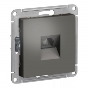 Розетка компьютерная RJ45 кат 5Е SE AtlasDesign, сталь