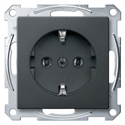 Розетка c/з Merten System M Антрацит