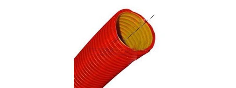 Труба гибкая двустенная для кабельной канализации д.90мм, цвет красный, без протяжки [бухта 50м]